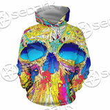 Abstract Crazy Skull SED-1034 Hoodie & Zip Hoodie