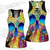 Abstract Crazy Skull SED-1034 Women Tank Top