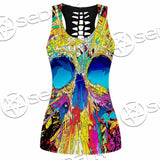 Abstract Crazy Skull SED-1034 Women Tank Top