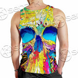 Abstract Crazy Skull SED-1034 Men Tank-tops