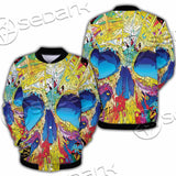 Abstract Crazy Skull SED-1034 Button Jacket
