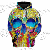 Abstract Crazy Skull SED-1034 Hoodie & Zip Hoodie Raglan