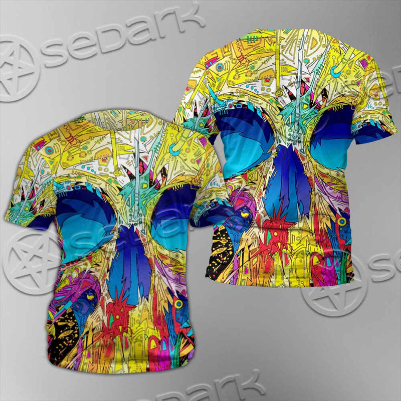 Abstract Crazy Skull SED-1034 Unisex T-shirt