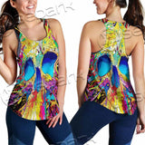 Abstract Crazy Skull SED-1034 Women Tank Top
