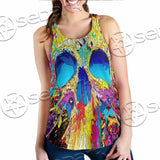 Abstract Crazy Skull SED-1034 Women Tank Top