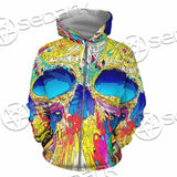 Abstract Crazy Skull SED-1034 Hoodie & Zip Hoodie