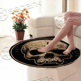 Satan Skull Inverted Cross SED-1037 Round Carpet