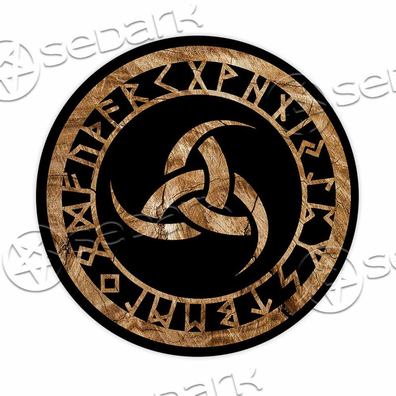 Odins Horns Viking Norse SED-1038 Round Carpet