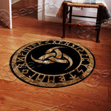 Odins Horns Viking Norse SED-1038 Round Carpet