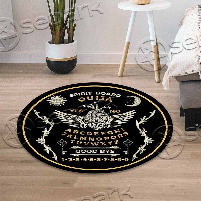 Ouija Board With Lock Heart Occultism SED-1040 Round Carpet
