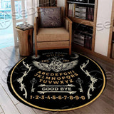 Ouija Board With Lock Heart Occultism SED-1040 Round Carpet