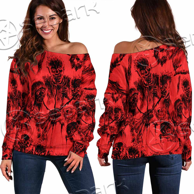 Berserk Creatures Battle SED-1042 Off Shoulder Sweaters