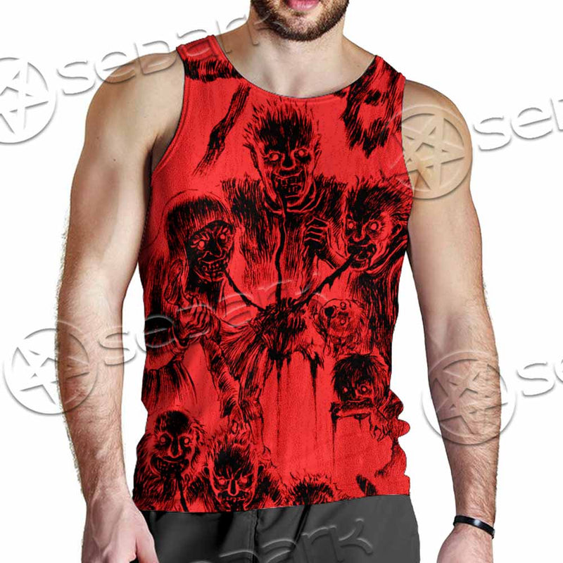 Berserk Creatures Battle SED-1042 Men Tank-tops