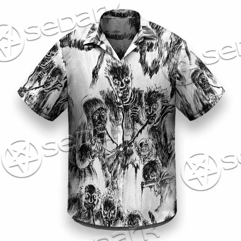 Berserk Creatures Battle Black White SED-1043 Shirt Allover