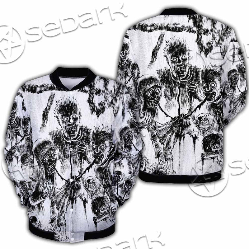Berserk Creatures Battle Black White SED-1043 Button Jacket