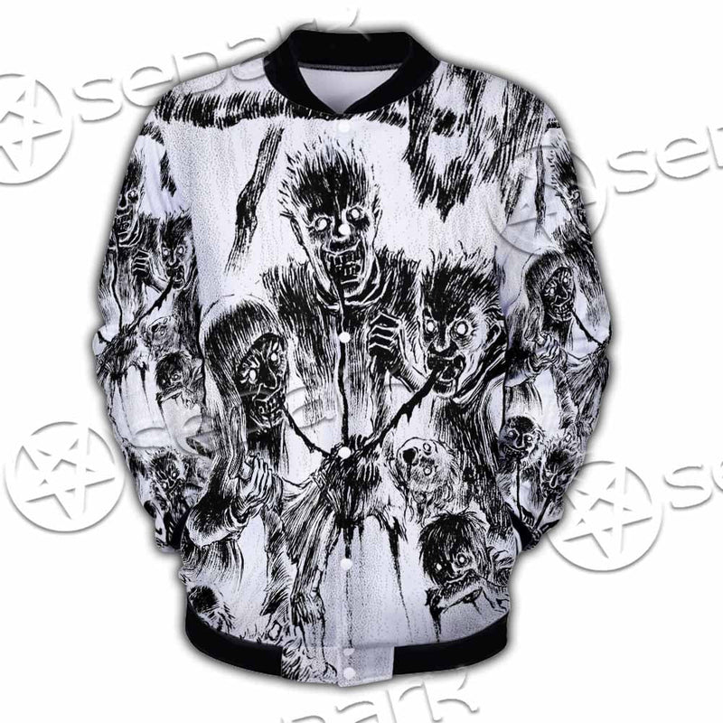 Berserk Creatures Battle Black White SED-1043 Button Jacket
