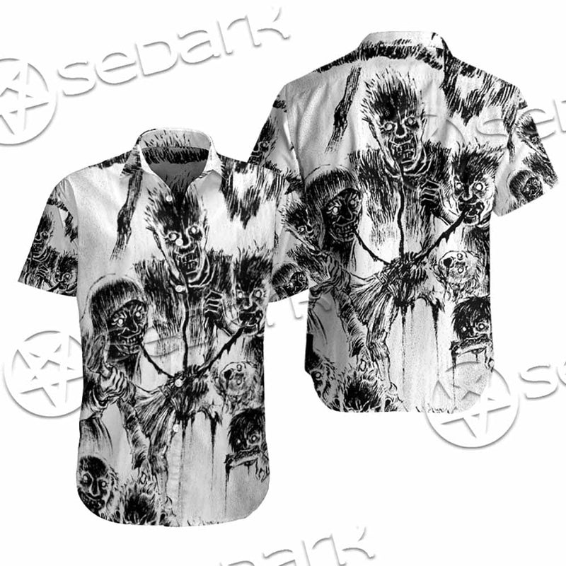 Berserk Creatures Battle Black White SED-1043 Shirt Allover