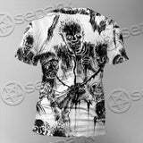 Berserk Creatures Battle Black White SED-1043 Unisex T-shirt