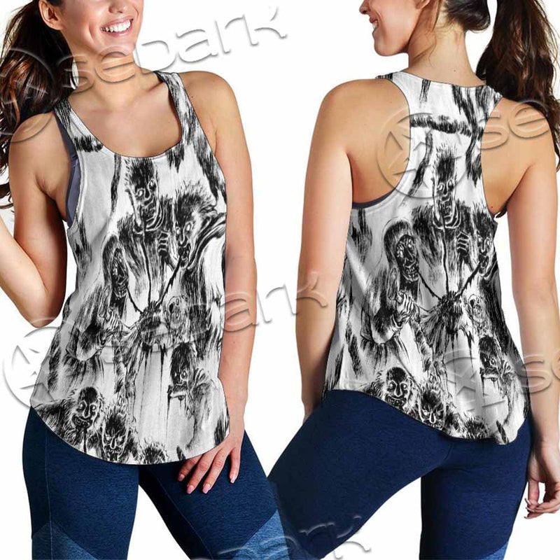 Berserk Creatures Battle Black White SED-1043 Women Tank Top