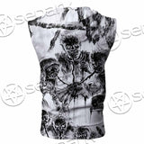 Berserk Creatures Battle Black White SED-1043 Zip Sleeveless Hoodie