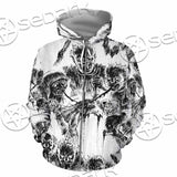 Berserk Creatures Battle Black White SED-1043 Hoodie & Zip Hoodie