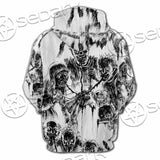 Berserk Creatures Battle Black White SED-1043 Hoodie & Zip Hoodie Raglan