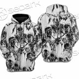 Berserk Creatures Battle Black White SED-1043 Hoodie & Zip Hoodie Raglan
