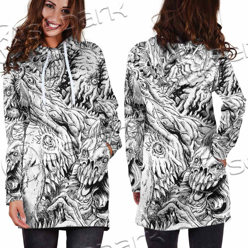 Berserk Blackwhite SED-1045 Hoodie Dress