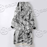 Berserk Blackwhite SED-1045 Oversized Sherpa Blanket Hoodie