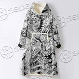 Berserk Blackwhite SED-1045 Oversized Sherpa Blanket Hoodie