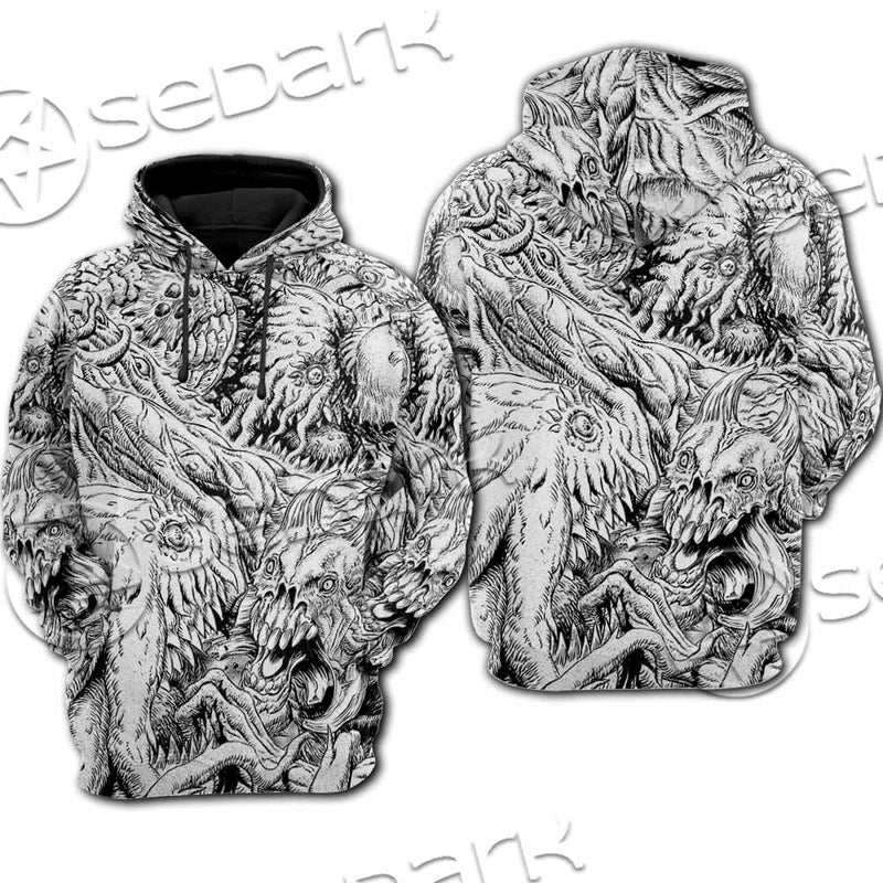 Berserk Blackwhite SED-1045 Hoodie & Zip Hoodie Raglan