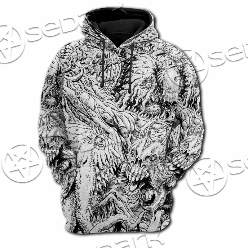 Berserk Blackwhite SED-1045 Hoodie & Zip Hoodie Raglan
