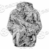 Berserk Blackwhite SED-1045 Hoodie & Zip Hoodie Raglan