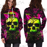 Psychedelic Creepy Skull SED-1046 Hoodie Dress