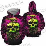 Psychedelic Creepy Skull SED-1046 Hoodie & Zip Hoodie