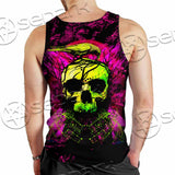 Psychedelic Creepy Skull SED-1046 Men Tank-tops