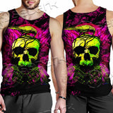 Psychedelic Creepy Skull SED-1046 Men Tank-tops