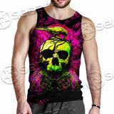 Psychedelic Creepy Skull SED-1046 Men Tank-tops