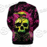 Psychedelic Creepy Skull SED-1046 Button Jacket