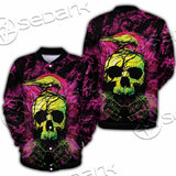 Psychedelic Creepy Skull SED-1046 Button Jacket