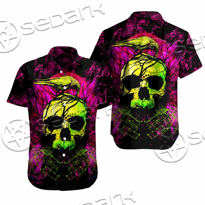 Psychedelic Creepy Skull SED-1046 Shirt Allover