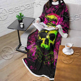 Psychedelic Creepy Skull SED-1046 Sleeved Blanket