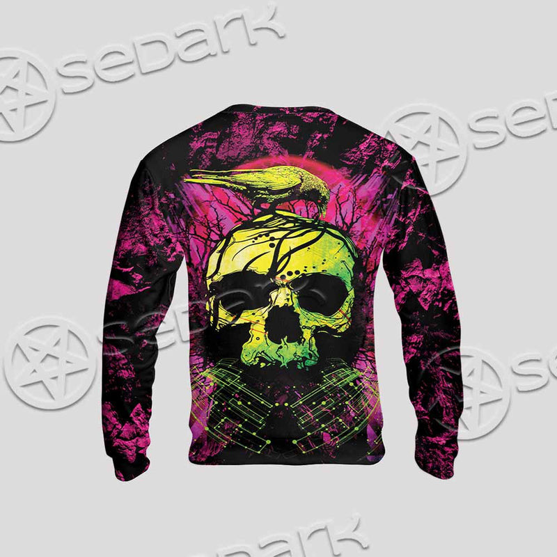 Psychedelic Creepy Skull SED-1046 Unisex Sweatshirt