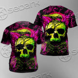 Psychedelic Creepy Skull SED-1046 Unisex T-shirt