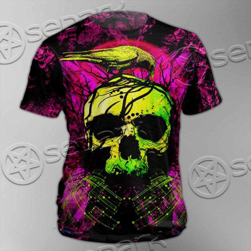 Psychedelic Creepy Skull SED-1046 Unisex T-shirt