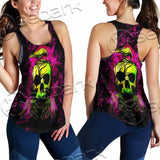 Psychedelic Creepy Skull SED-1046 Women Tank Top