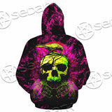 Psychedelic Creepy Skull SED-1046 Hoodie & Zip Hoodie