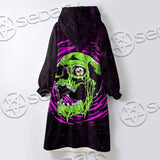 Psychedelic Horror Skull SED-1047 Oversized Sherpa Blanket Hoodie