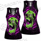 Psychedelic Horror Skull SED-1047 Women Tank Top