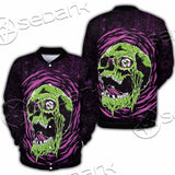 Psychedelic Horror Skull SED-1047 Button Jacket